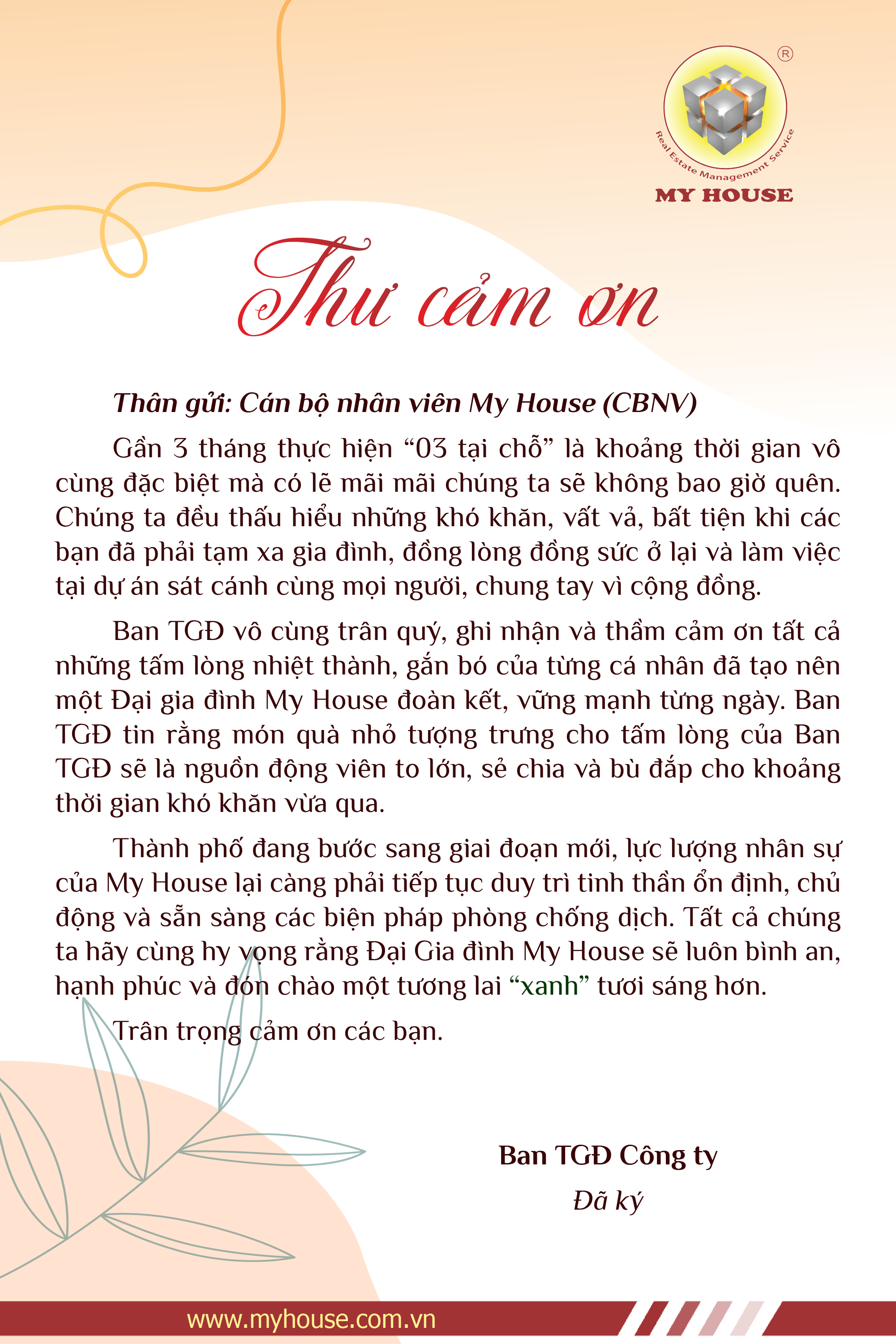 my-house-thu-cam-on-nhan-vien-sau-3-tai-cho