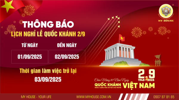 THÔNG BÁO LỊCH NGHỈ LỄ QUỐC KHÁNH 2 9