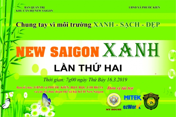 NEW SAIGON XANH Chung tay vì môi trường XANH SẠCH ĐẸP LẦN 2