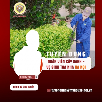 NHÂN VIÊN CÂY XANH VỆ SINH TÒA NHÀ