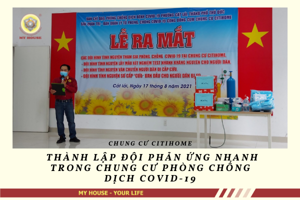 CHUNG CƯ CITIHOME: THÀNH LẬP ĐỘI PHẢN ỨNG NHANH TRONG CHUNG CƯ PHÒNG CHỐNG DỊCH COVID 19