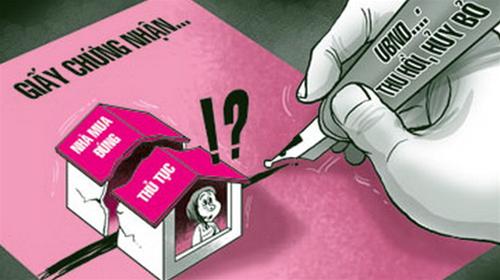 Cảnh báo tình trạng mua nhà trên giấy