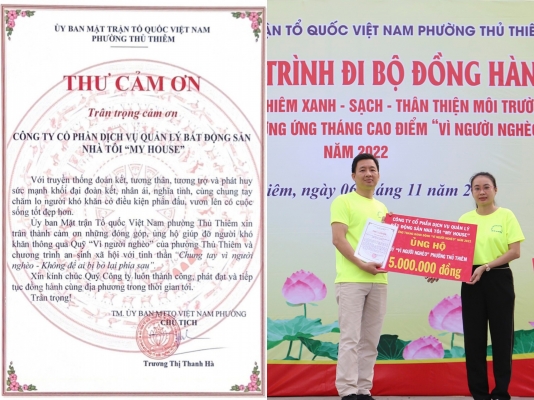 MY HOUSE THAM GIA CHƯƠNG TRÌNH ĐI BỘ ĐỒNG HÀNH VÀ ỦNG HỘ QUỸ VÌ NGƯỜI NGHÈO PHƯỜNG THỦ THIÊM – TP. THỦ ĐỨC